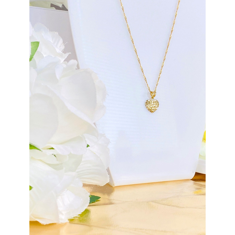 Złota zawieszka wisiorek serce