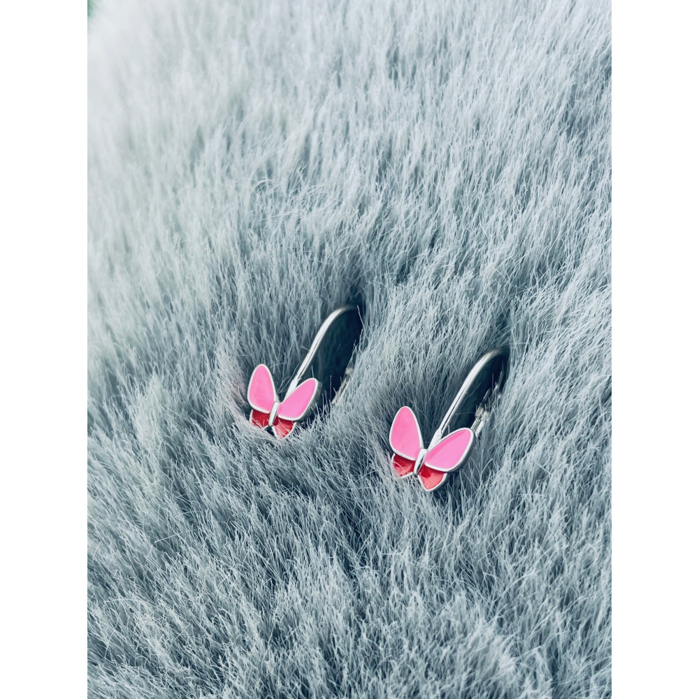 Schmetterling 925 Silber Ohrringe