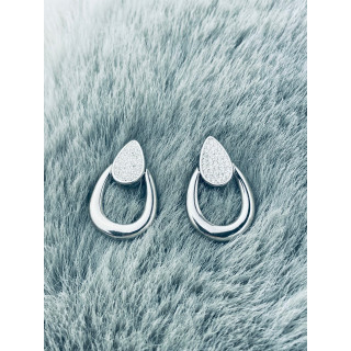 Tröpfchen 925 Silber Ohrringe mit Zirkonia