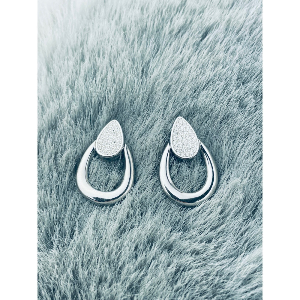 Tröpfchen 925 Silber Ohrringe mit Zirkonia