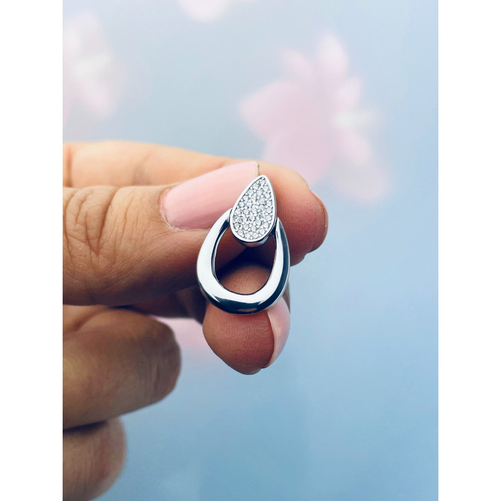 Tröpfchen 925 Silber Ohrringe mit Zirkonia