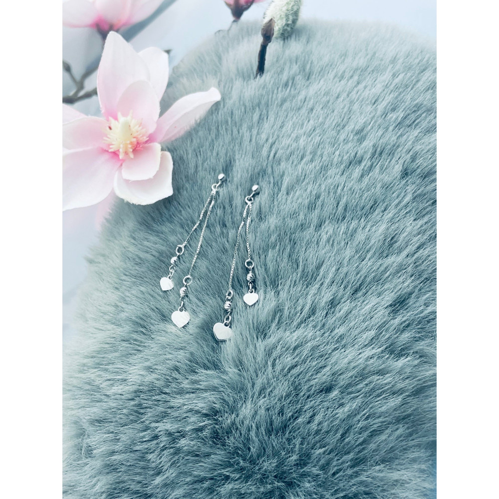 Herz 925 Silber Ohrringe Damen