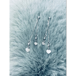 Herz 925 Silber Ohrringe Damen