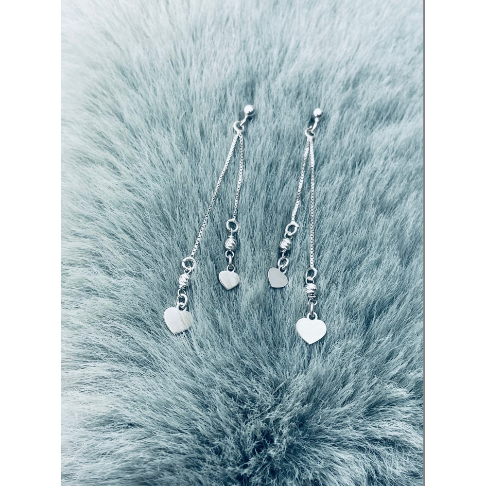 Herz 925 Silber Ohrringe Damen