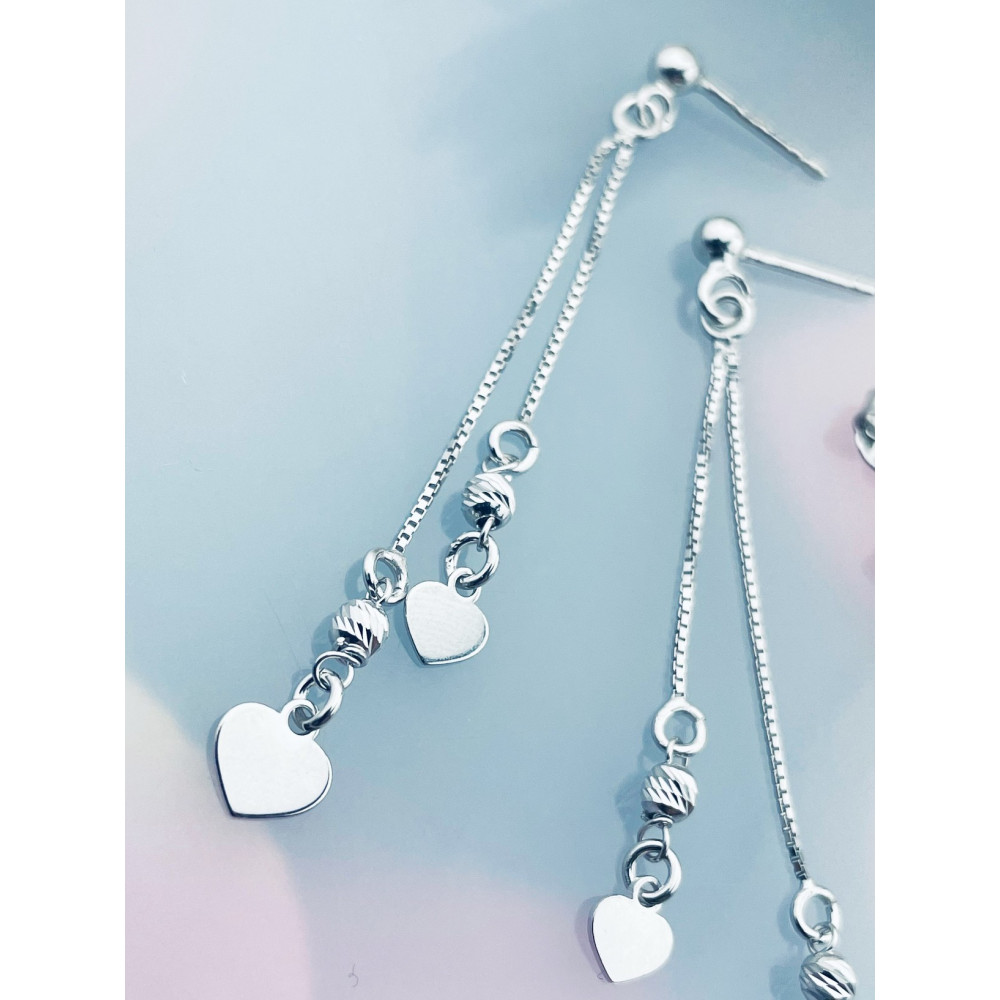 Herz 925 Silber Ohrringe Damen