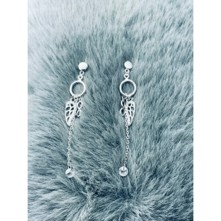 Infinity Flügel Kreis 925 Silber Ohrringe mit Zirkonia Damen