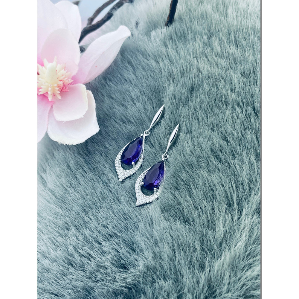 copy of Złote kolczyki przecinki z cyrkoniami