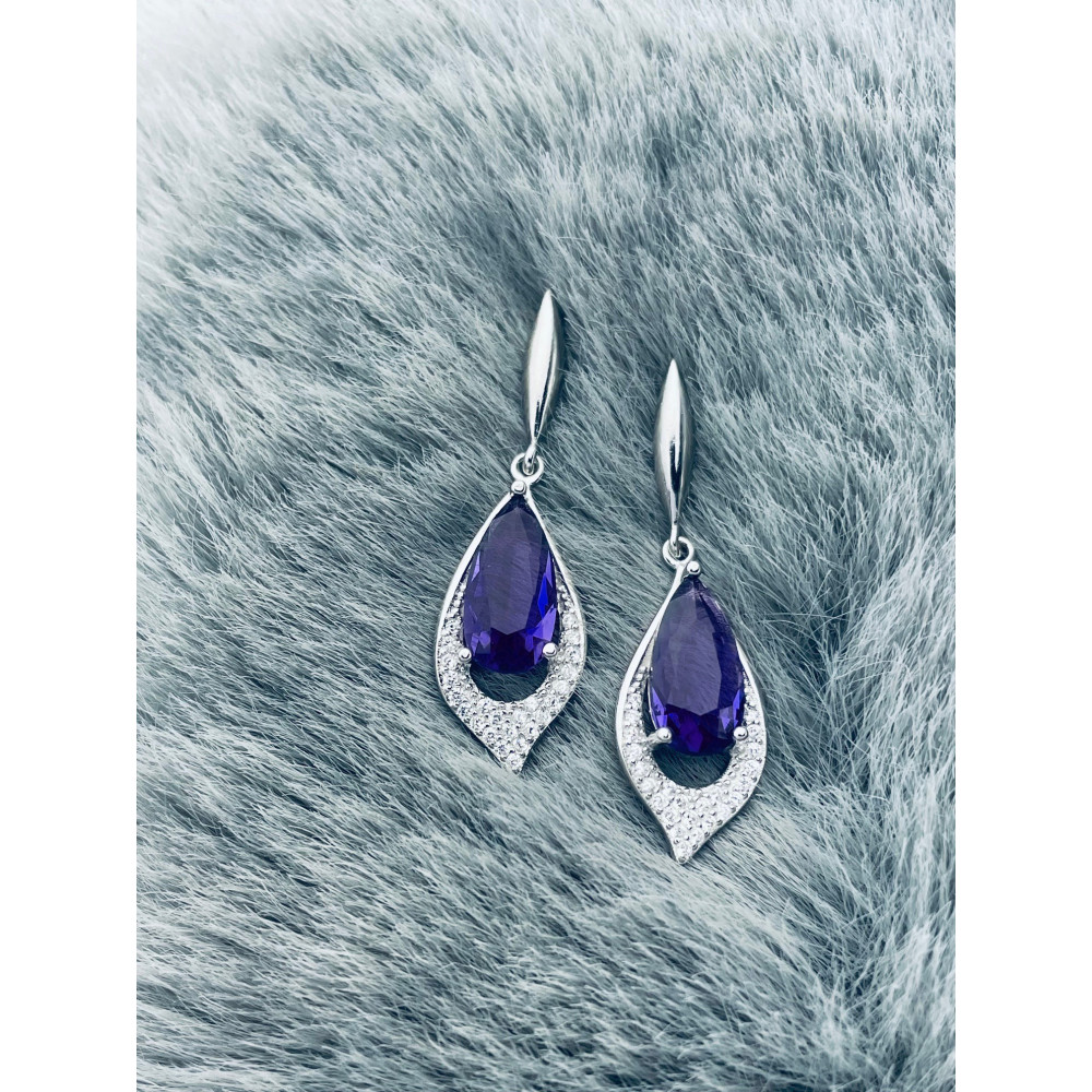 Träne 925 Silber Ohrringe mit Zirkonia