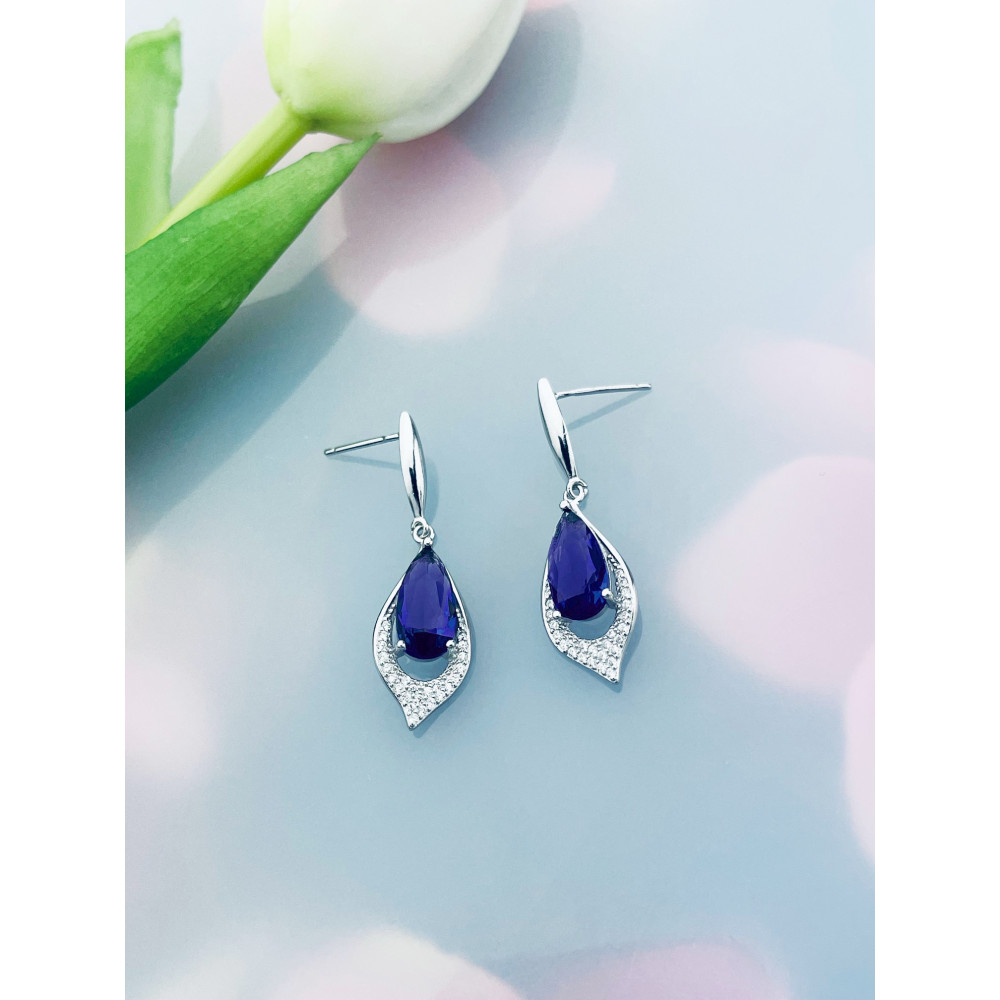 Träne 925 Silber Ohrringe mit Zirkonia