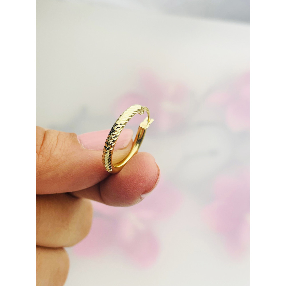 copy of Złote kolczyki kuleczki z cyrkoniami dwukolorowe