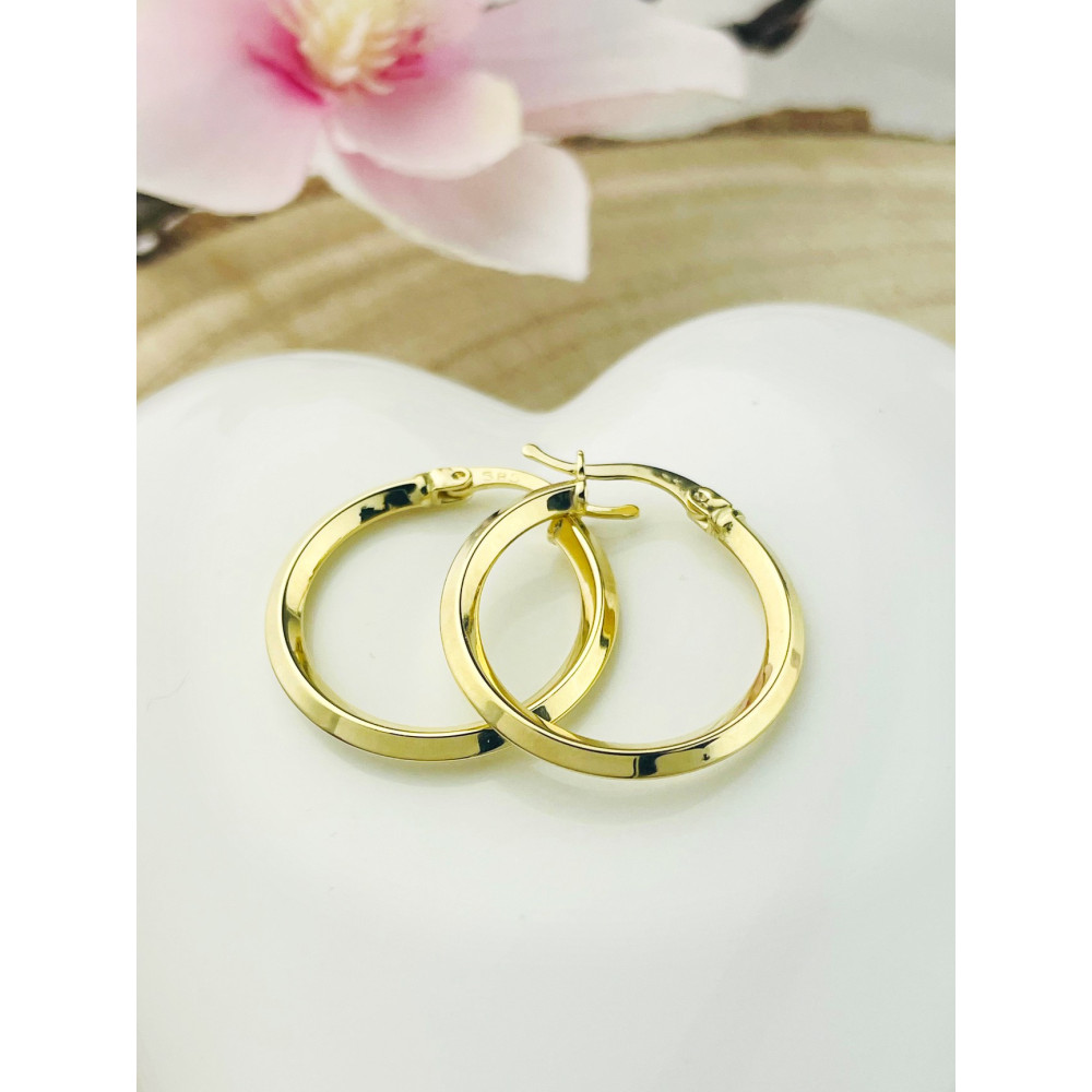 copy of Złote kolczyki kuleczki z cyrkoniami dwukolorowe