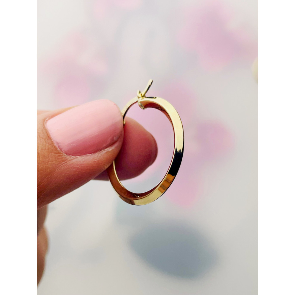 Złote kolczyki koła kółeczka polerowane