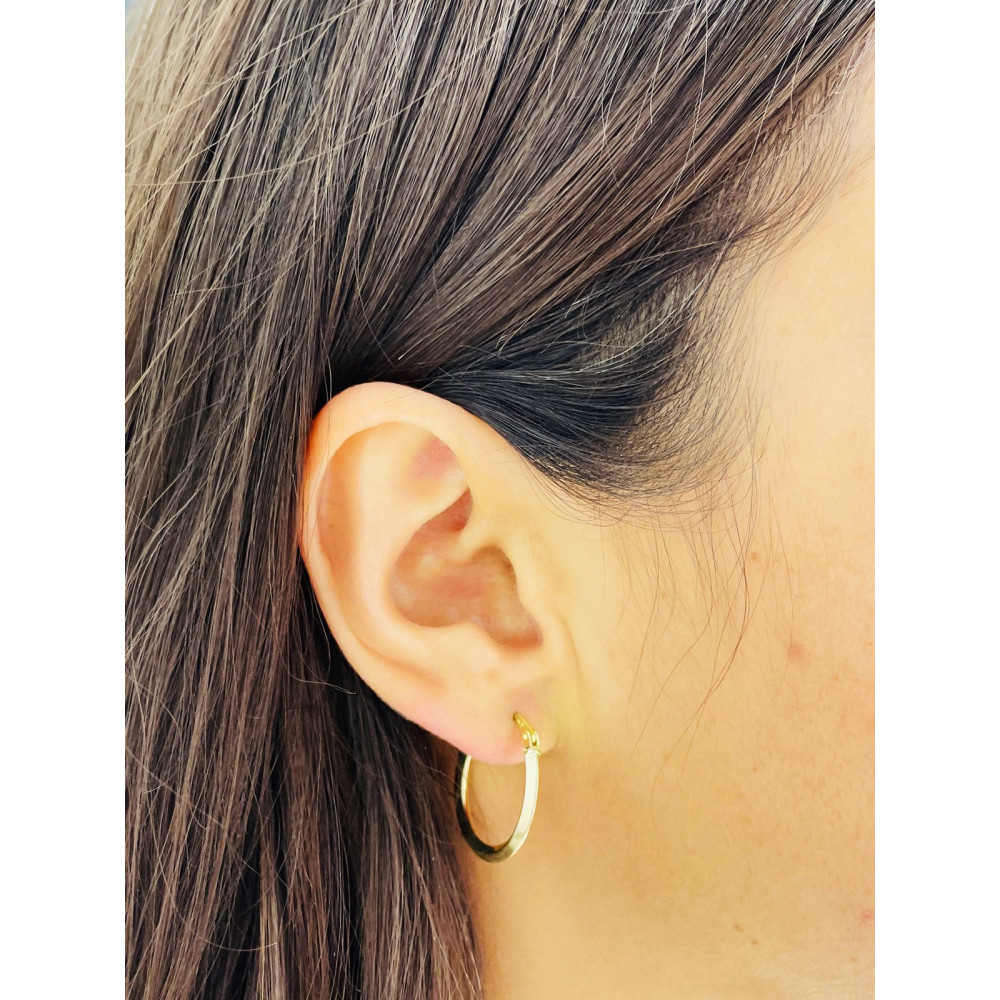 Złote kolczyki koła kółeczka polerowane