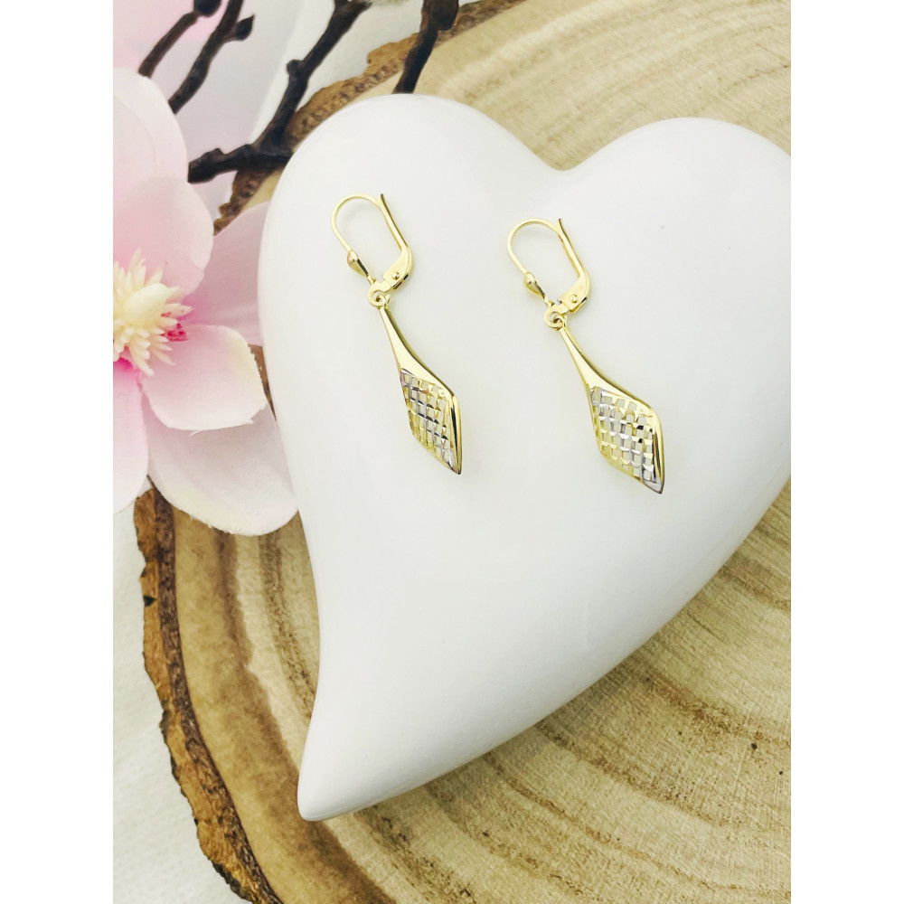 Gold Ohrringe Ohrhänger Ohrstecker Ohrschmuck Paar Gelbgold 585er 14KT