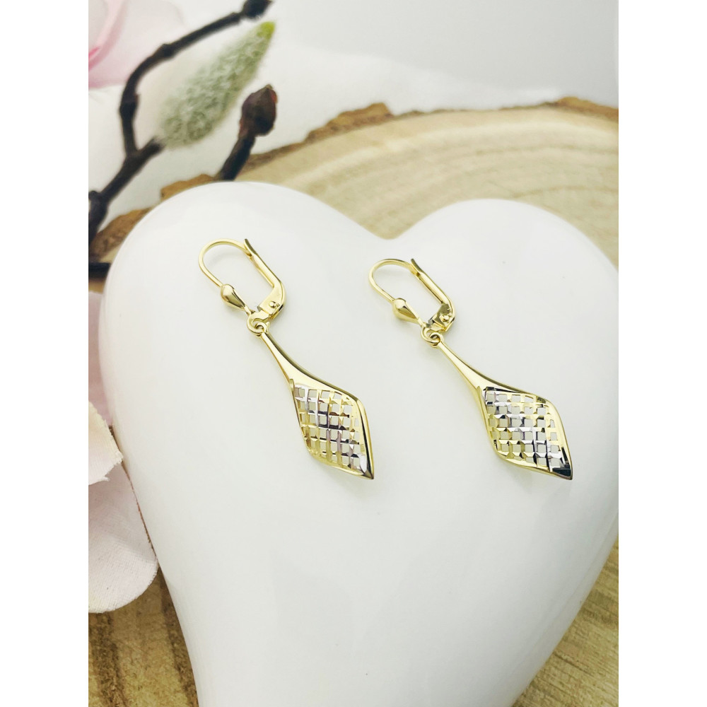 Gold Ohrringe Ohrhänger Ohrstecker Ohrschmuck Paar Gelbgold 585er 14KT