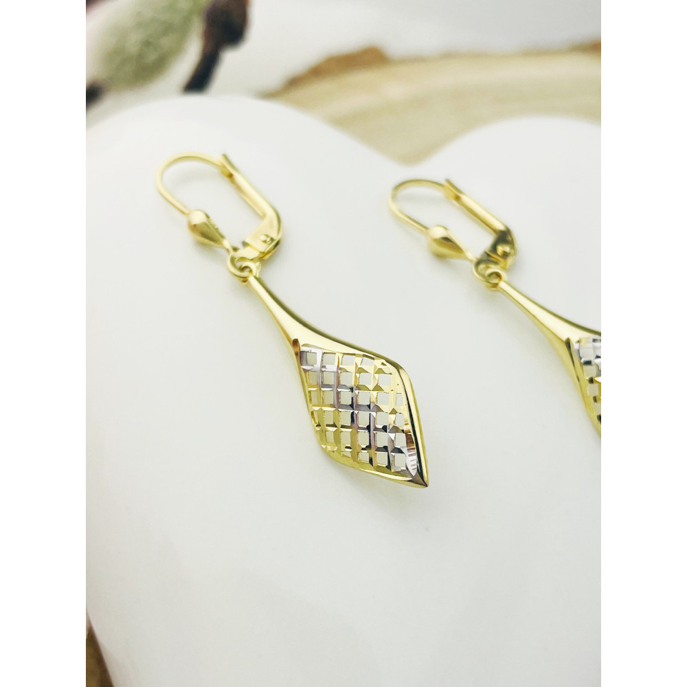 Gold Ohrringe Ohrhänger Ohrstecker Ohrschmuck Paar Gelbgold 585er 14KT