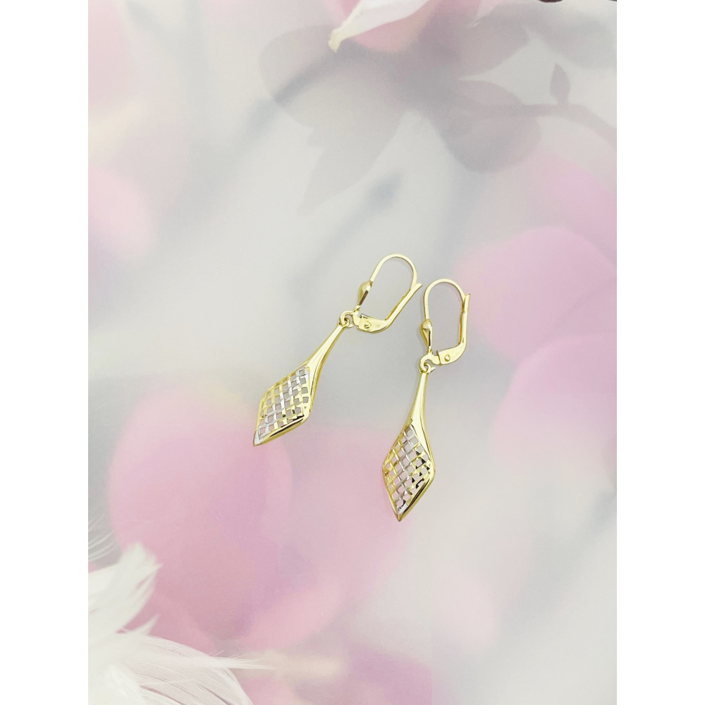 Gold Ohrringe Ohrhänger Ohrstecker Ohrschmuck Paar Gelbgold 585er 14KT