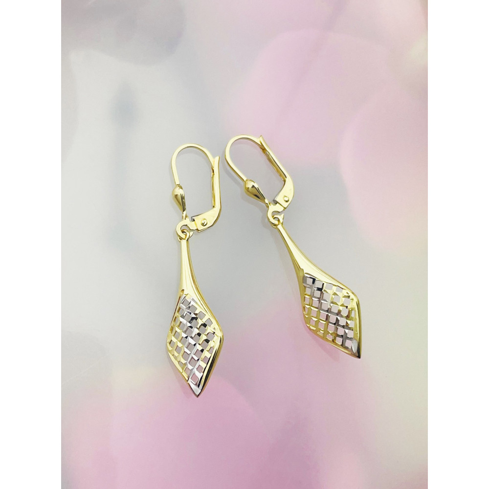 Gold Ohrringe Ohrhänger Ohrstecker Ohrschmuck Paar Gelbgold 585er 14KT