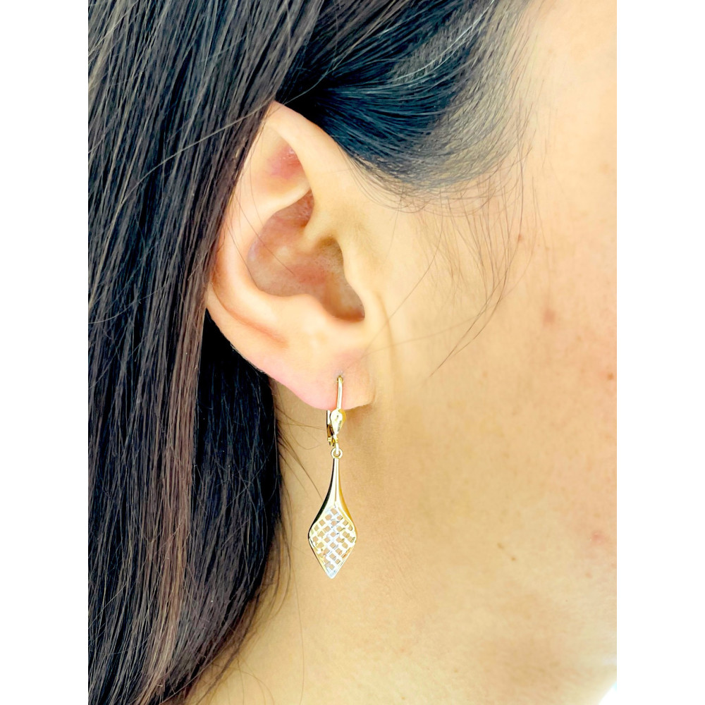 Gold Ohrringe Ohrhänger Ohrstecker Ohrschmuck Paar Gelbgold 585er 14KT