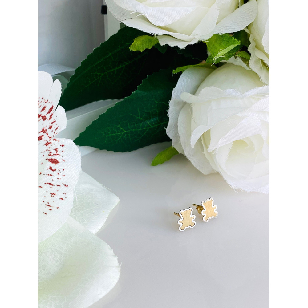 copy of Złote kolczyki serce z cyrkoniami