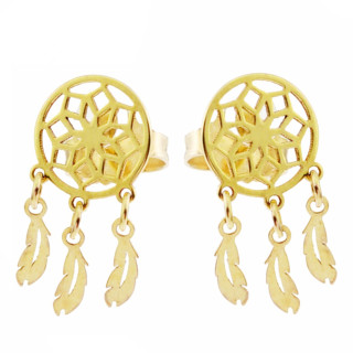 copy of Złote kolczyki serce z cyrkoniami