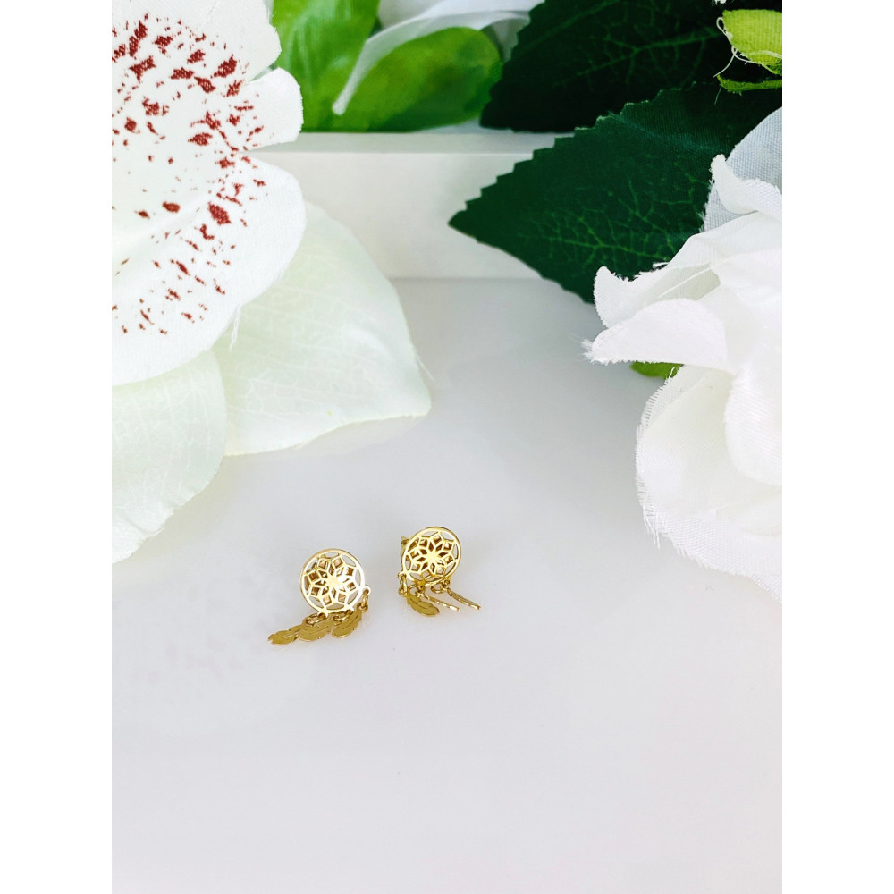 copy of Złote kolczyki serce z cyrkoniami