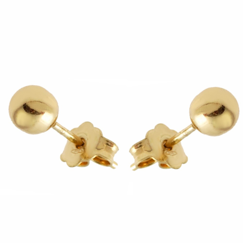 Ohrringe Ohrhänger Ohrstecker Ohrschmuck Kugel Gelbgold Paar