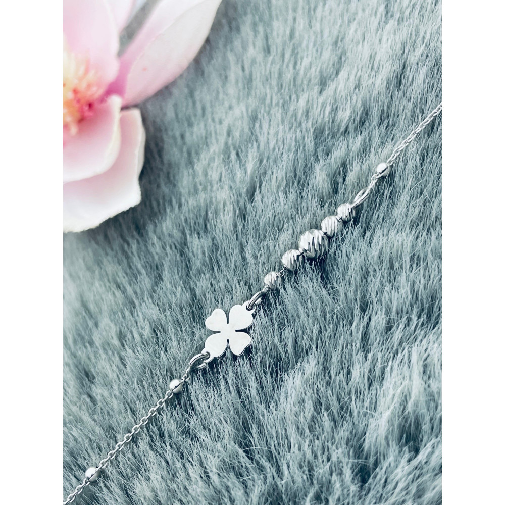 Kleeblatt Armband 925 Silber Damen Kinder