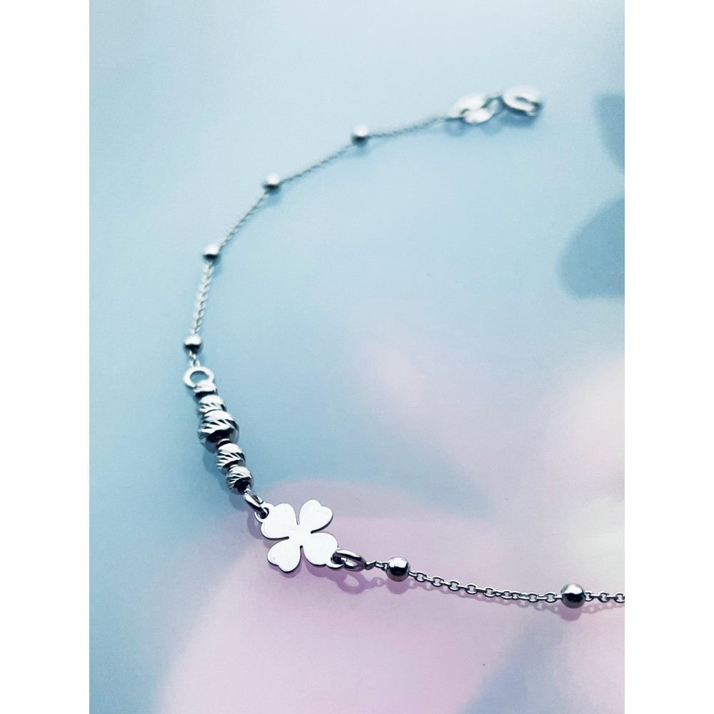 Kleeblatt Armband 925 Silber Damen Kinder