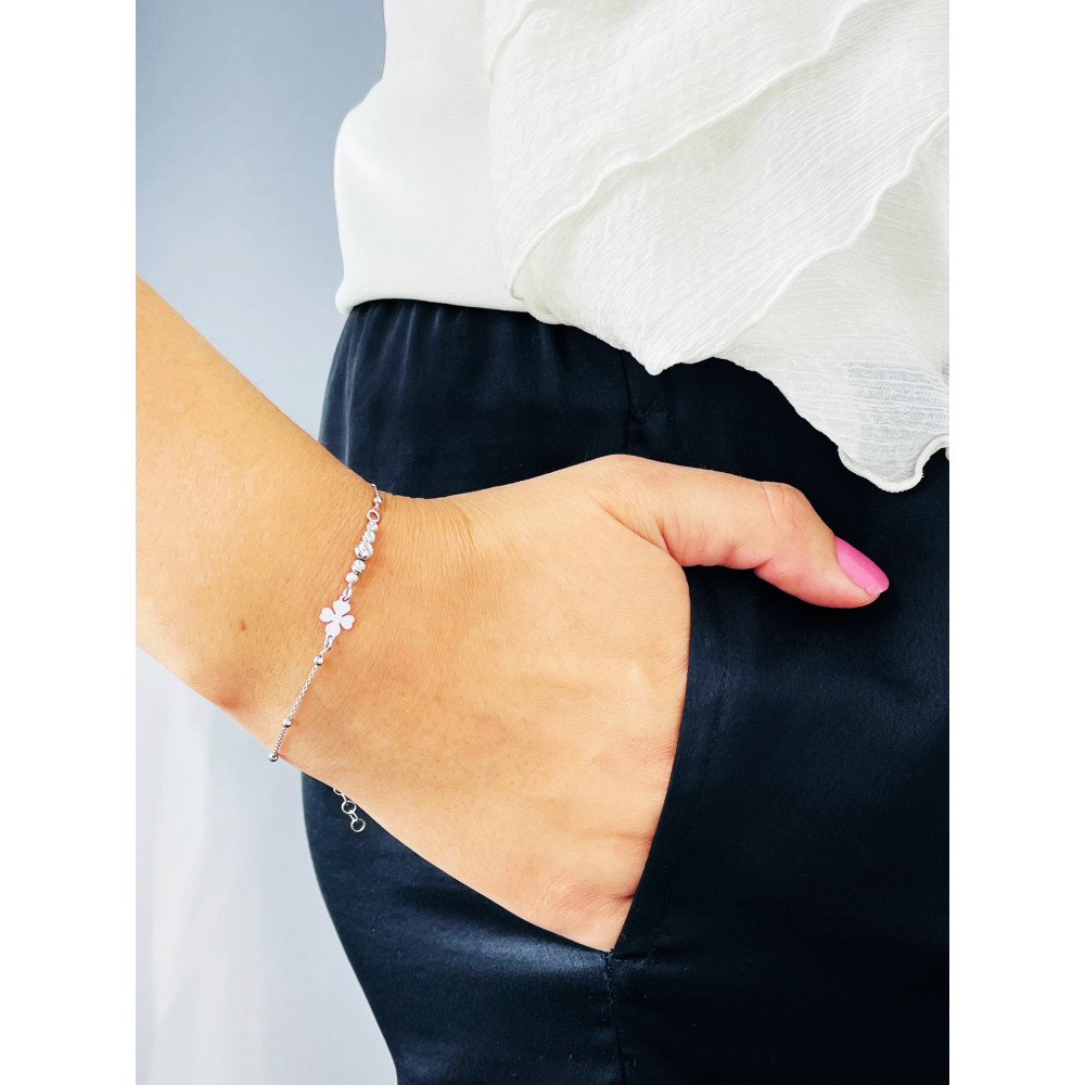 Złota bransoletka celebrytka serce nieskończoność