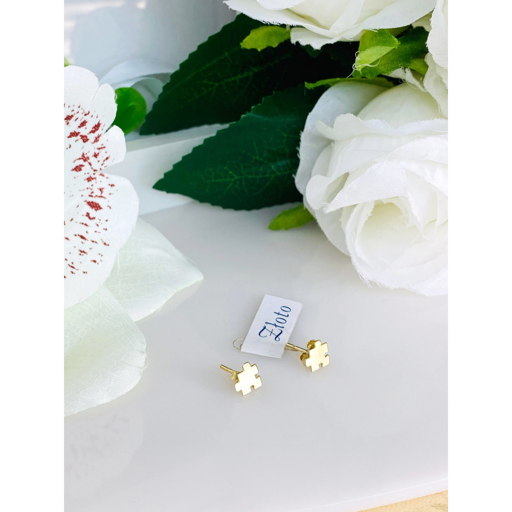 copy of Złote kolczyki serce z cyrkoniami