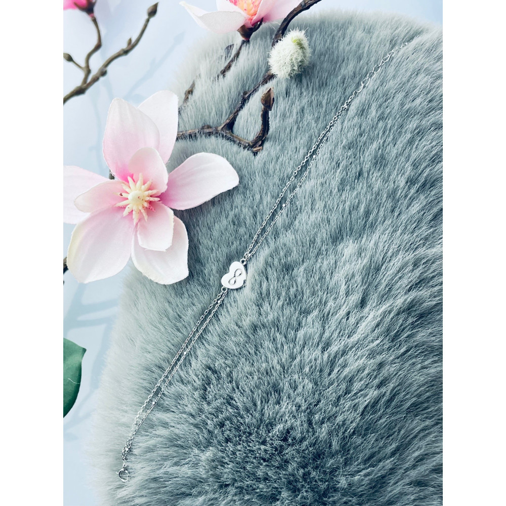 Herz Infinity Armband 925 Silber Damen Kinder