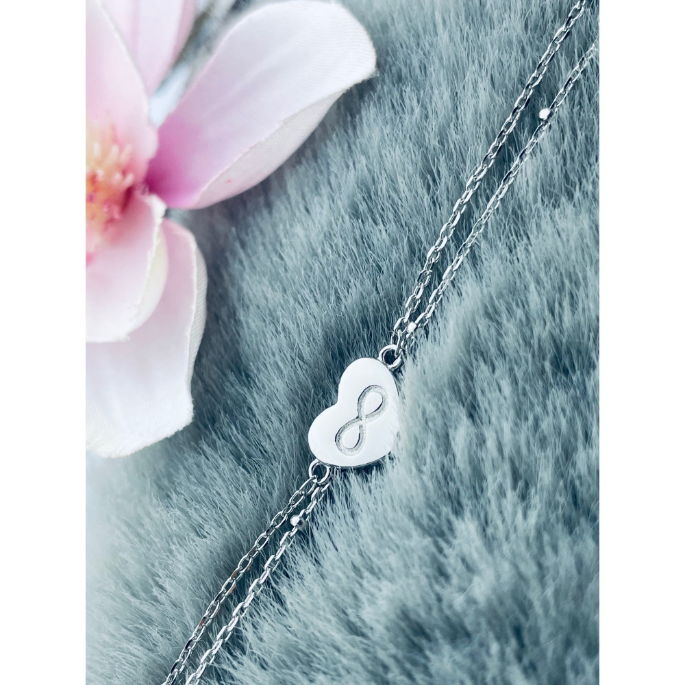 Herz Infinity Armband 925 Silber Damen Kinder