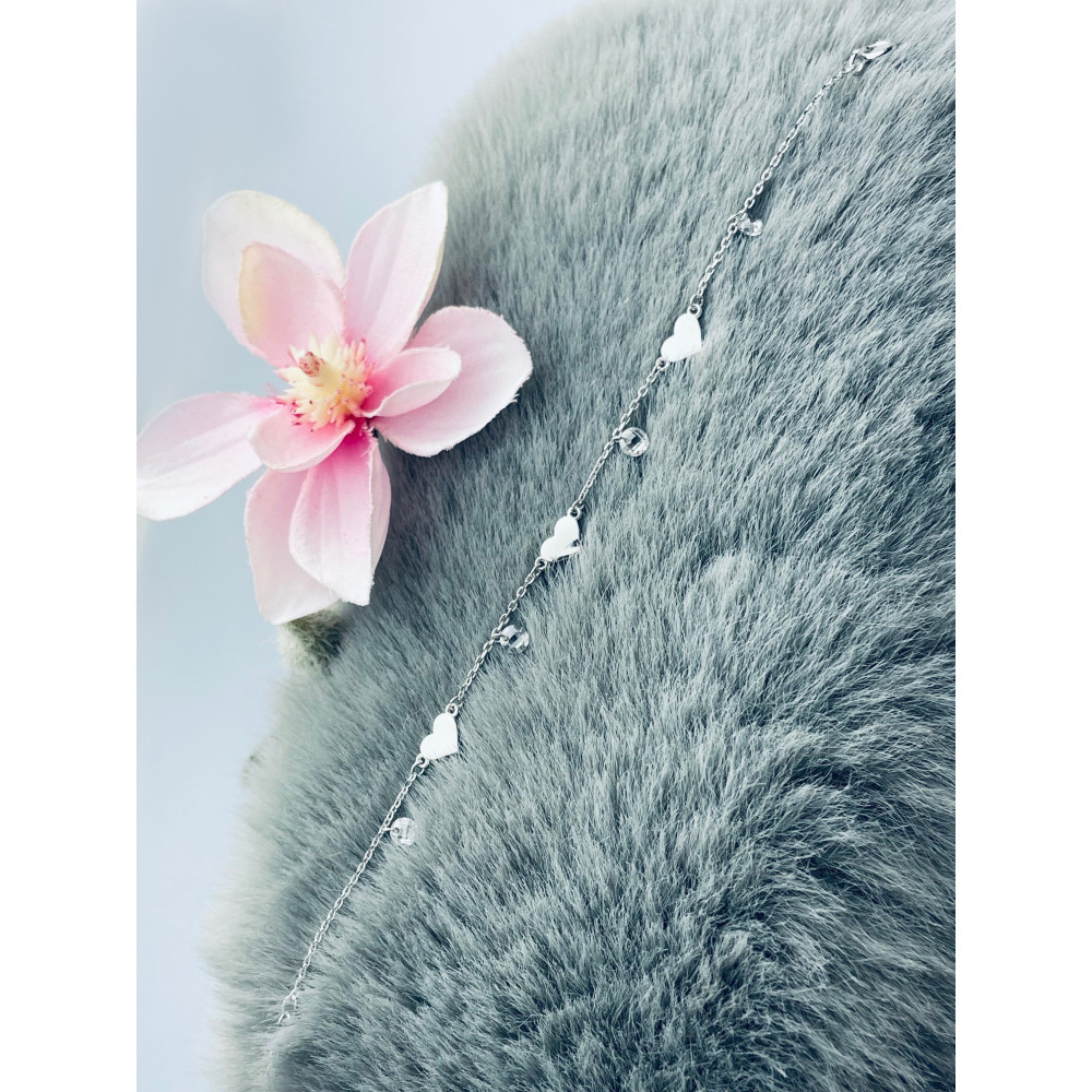 Herz Armband 925 Silber mit Zirkonia Damen Kinder