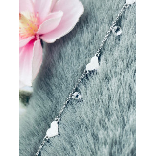 Herz Armband 925 Silber mit Zirkonia Damen Kinder