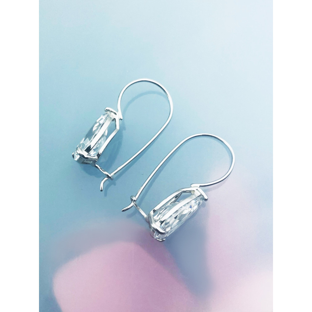 Tröpfchen 925 Silber Ohrringe mit Zirkonia