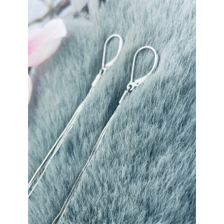 Zeile-kette 925 Silber Ohrringe