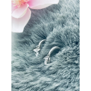 Herz 925 Silber Ohrringe mit Zirkonia