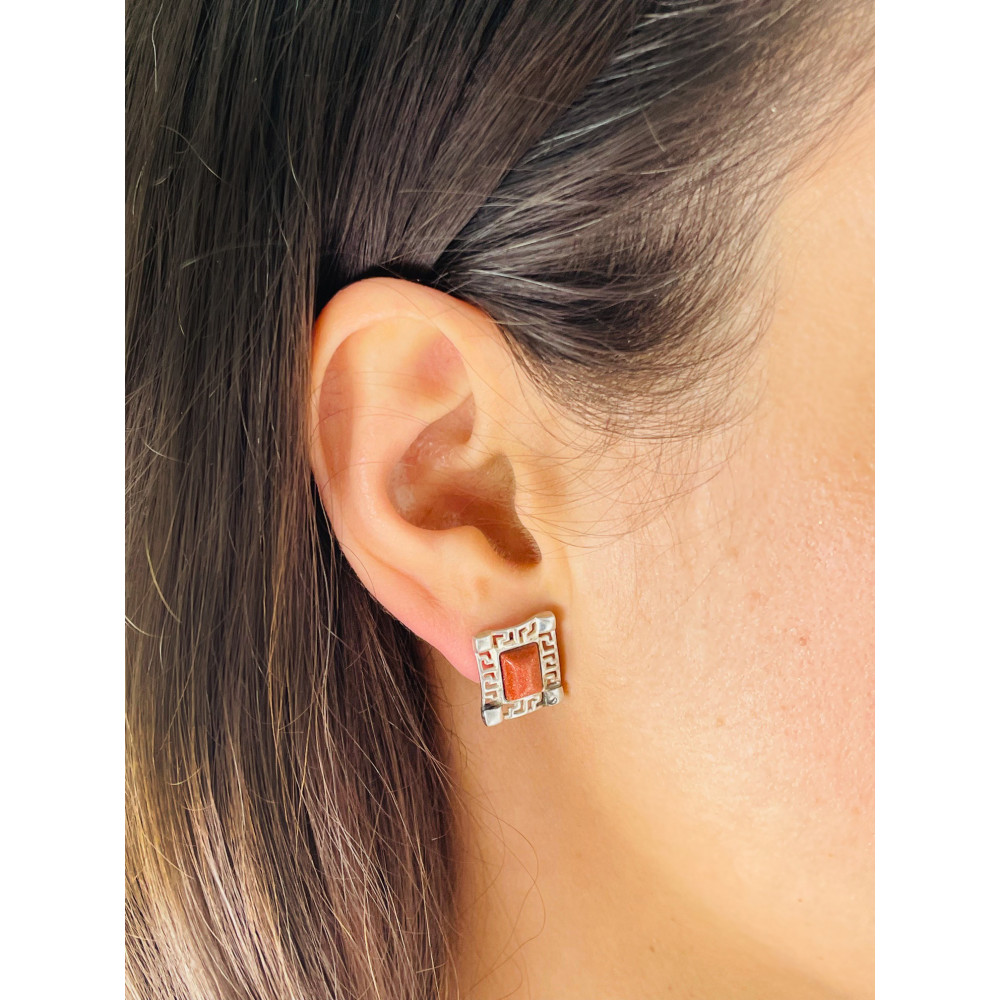 copy of Złote kolczyki przecinki z cyrkoniami