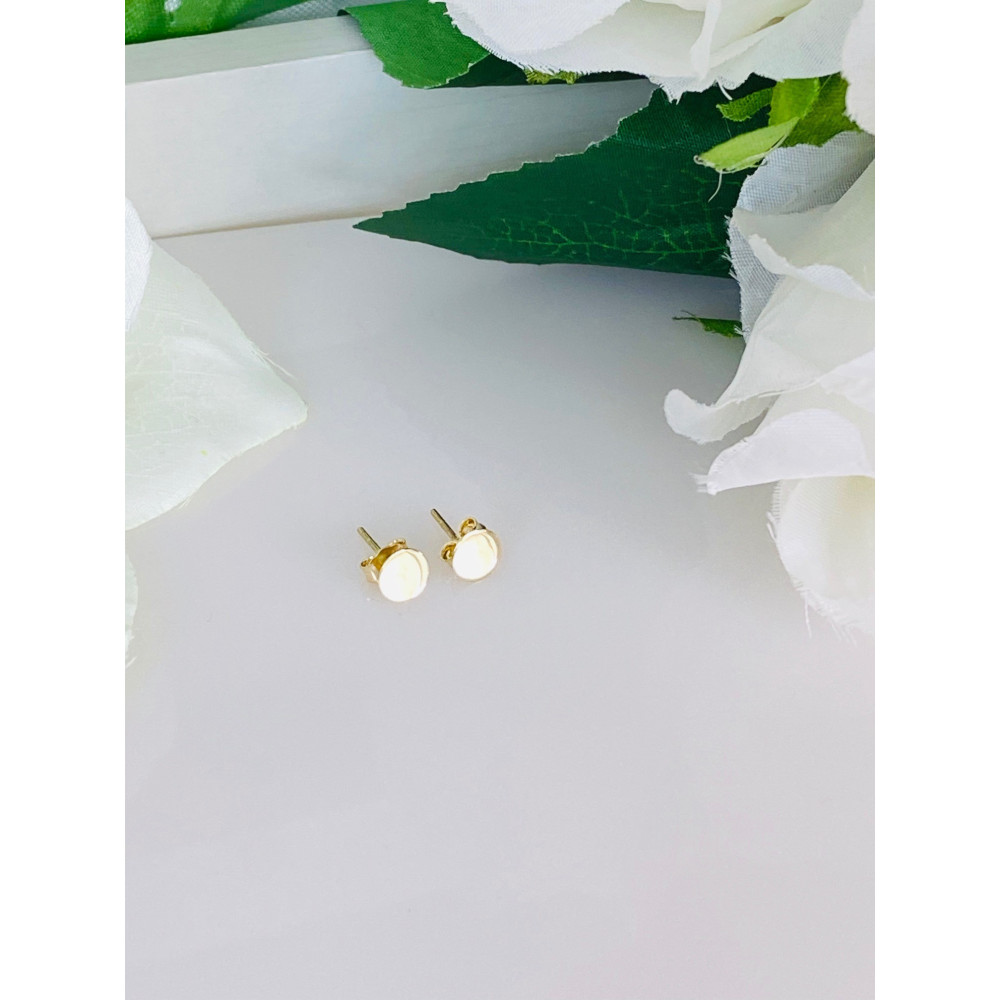 Złote kolczyki kółka płaskie