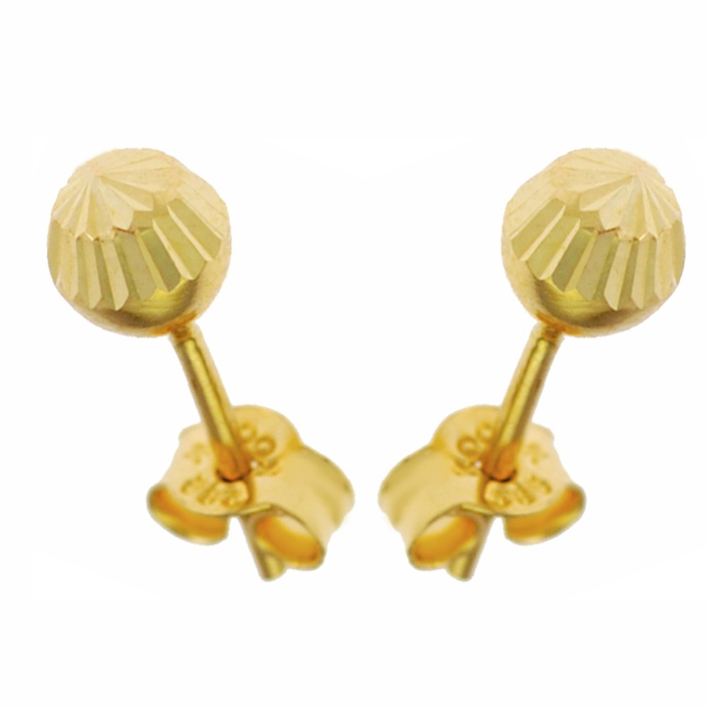 Złote kolczyki kuleczki