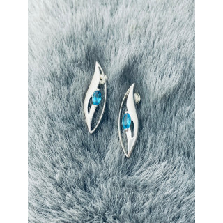 Katzenauge 925 Silber Ohrringe mit Zirkonia