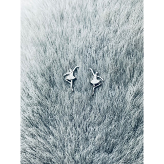 Ballerina 925 Silber Ohrringe mit Zirkonia