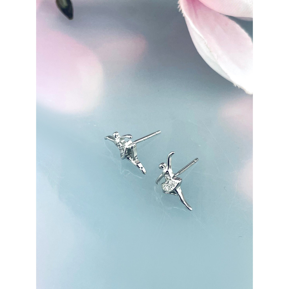 copy of Złote kolczyki przecinki z cyrkoniami