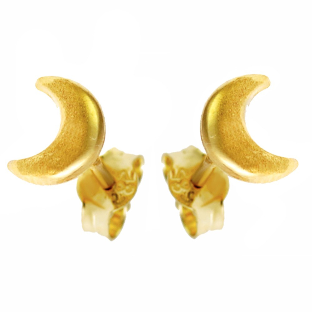 Złote kolczyki księżyc