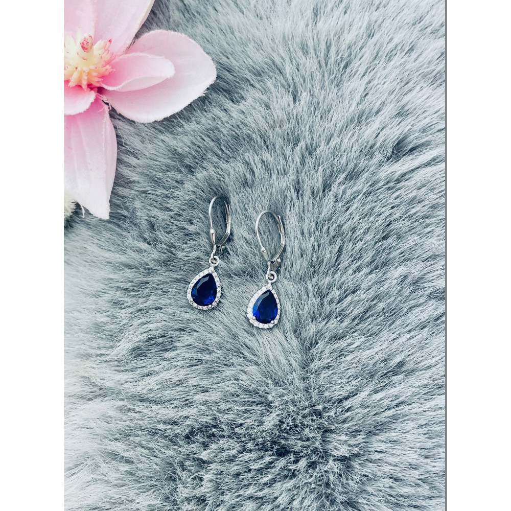 Träne 925 Silber Ohrringe mit Zirkonia