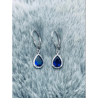 Träne 925 Silber Ohrringe mit Zirkonia