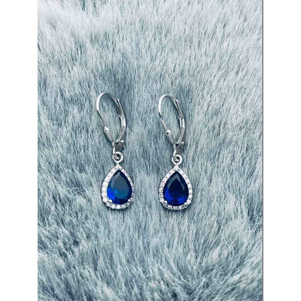 Träne 925 Silber Ohrringe mit Zirkonia