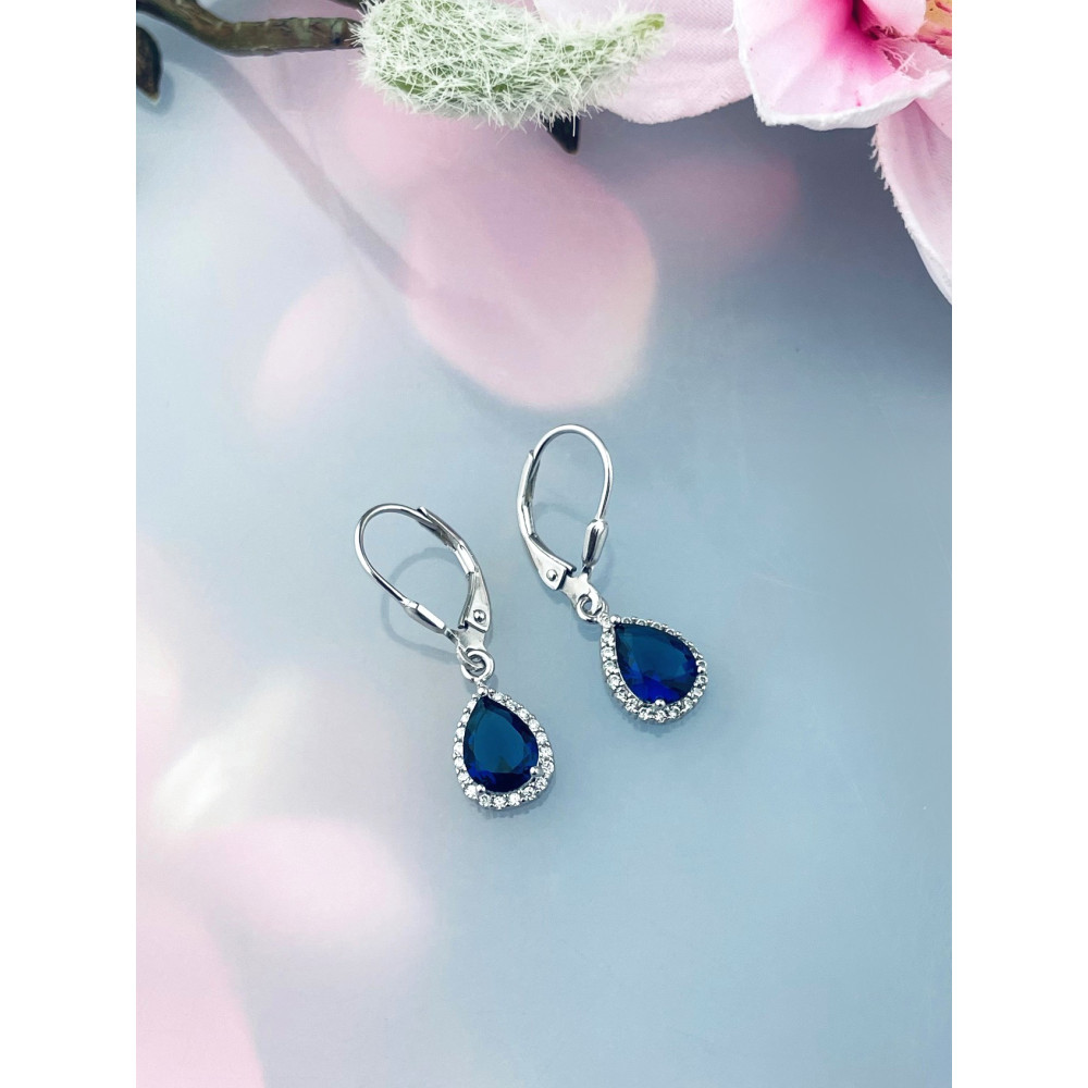 Träne 925 Silber Ohrringe mit Zirkonia