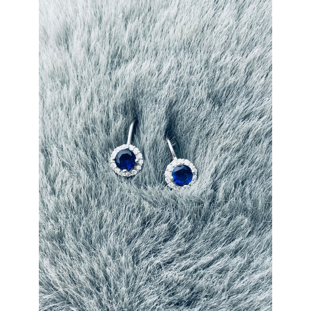 Kreis 925 Silber Ohrringe mit Zirkonia